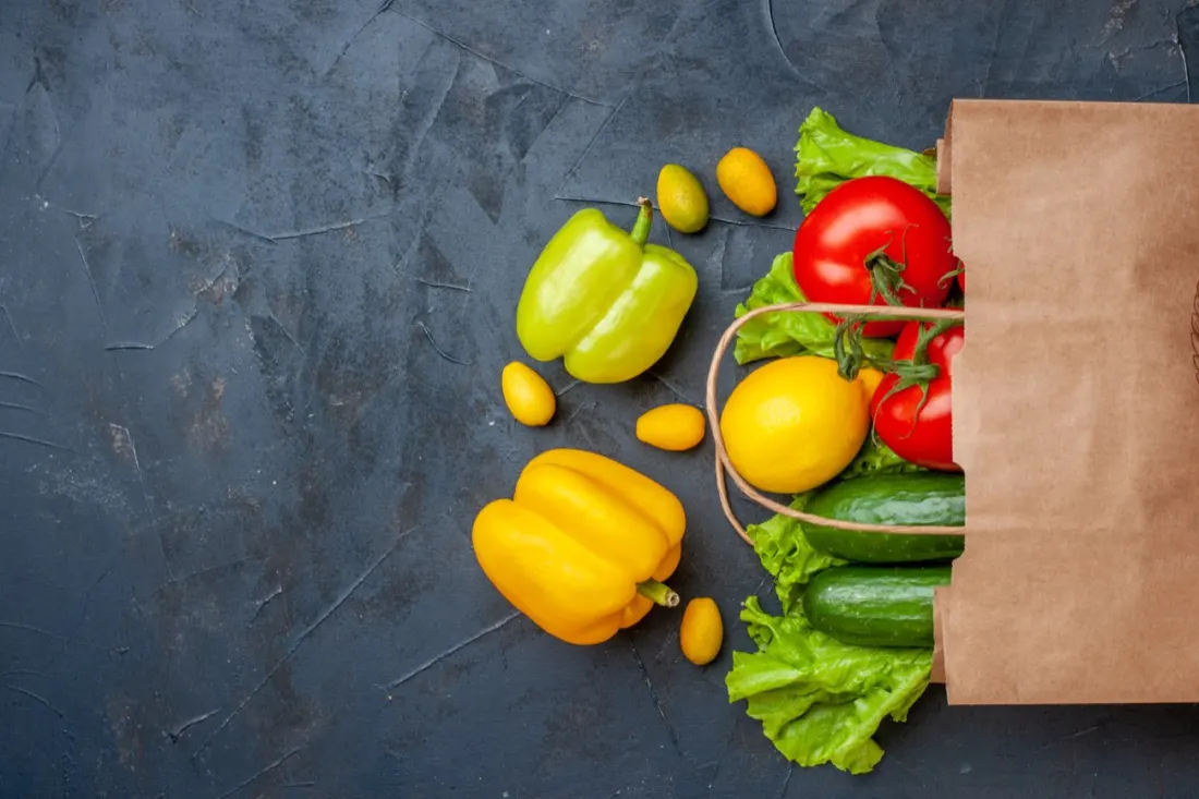 DASH-style produce and whole foods.